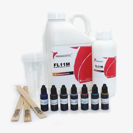 Epoxidharz Starter Set FL11M inkl. 6 Glitterpigmenten