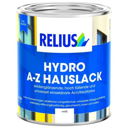 Hauslack Acryllackfarbe für Innen/Außen-Relius HYDRO A-Z HAUSLACK