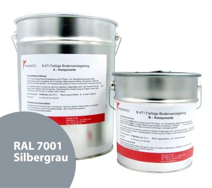 RAL 7001 Silbergrau - 2K Epoxidharz Bodenbeschichtung
