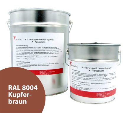 RAL 8004 Kupferbraun - 2K Epoxidharz Bodenbeschichtung