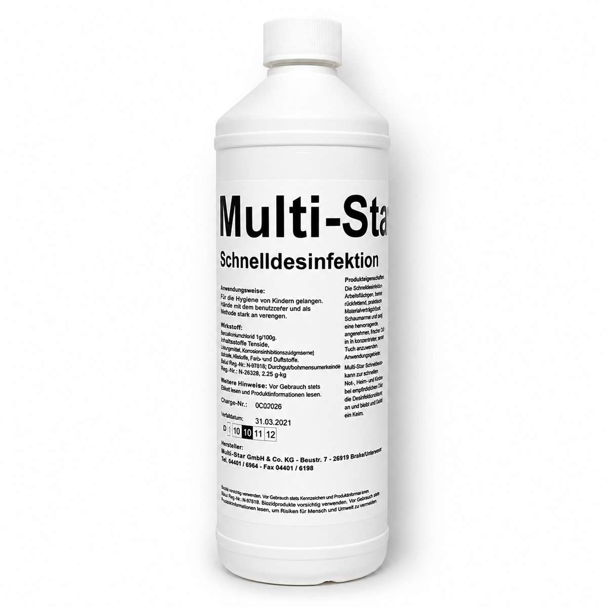 Multi Star Schnell-Desinfektion Multi-Star Schnell-Desinfektion 1l Flasche – Bild 1